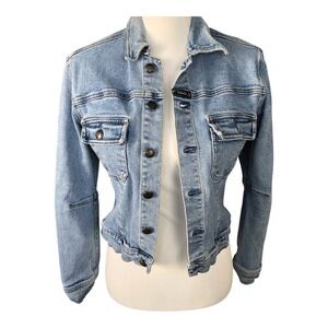 Vintage Marithe Francois Girbaud Women's Short‎ Rocker Light Denim Jacket Sz S